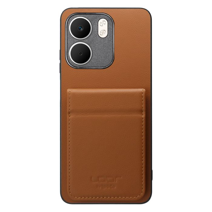 [ LOOF BASIC-SHELL SLIM CARD 2カード ] OPPO A5x オッポ ケース 背面 カード収納 カード入れ カードポケット カバー スマホケース 薄型 大容量 本革 [ OPPO A5x 用 ]