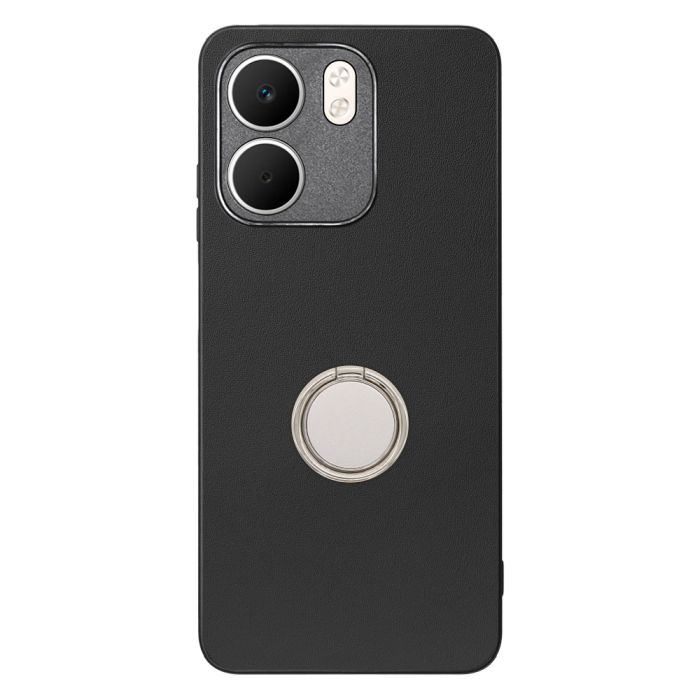 [ LOOF RING-SHELL (シンプル Ver.) ] OPPO A5x オッポ スマホケース 背面 ケース カバー ハードケース スマホリング リング付き 本革 ストラップホール [ OPPO A5x 用 ]
