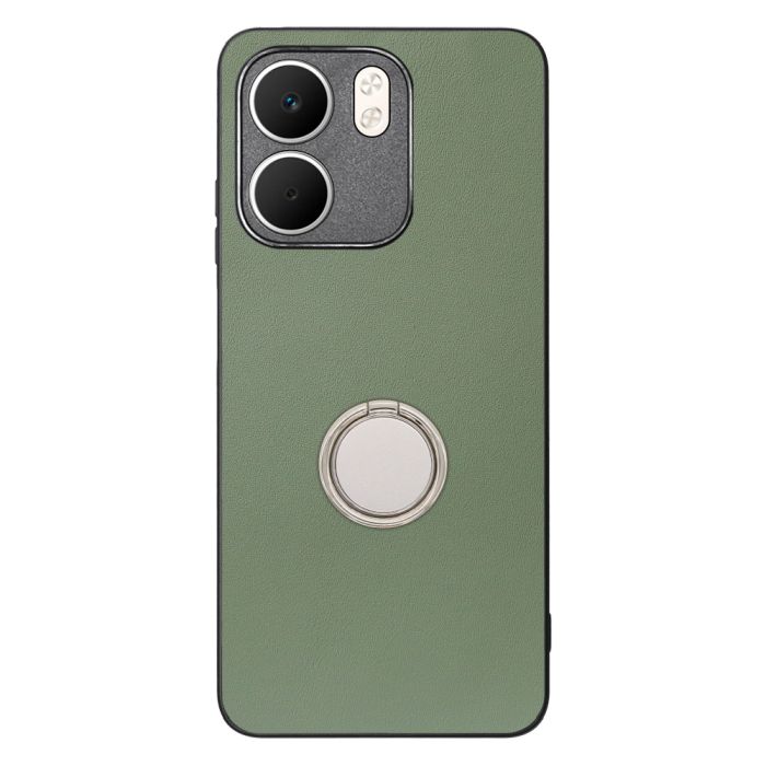 [ LOOF RING-SHELL (シンプル Ver.) ] OPPO A5x オッポ スマホケース 背面 ケース カバー ハードケース スマホリング リング付き 本革 ストラップホール [ OPPO A5x 用 ]
