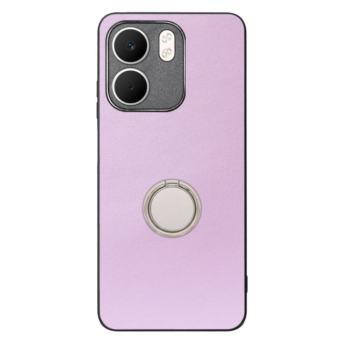 [ LOOF RING-SHELL (シンプル Ver.) ] OPPO A5x オッポ スマホケース 背面 ケース カバー ハードケース スマホリング リング付き 本革 ストラップホール [ OPPO A5x 用 ]