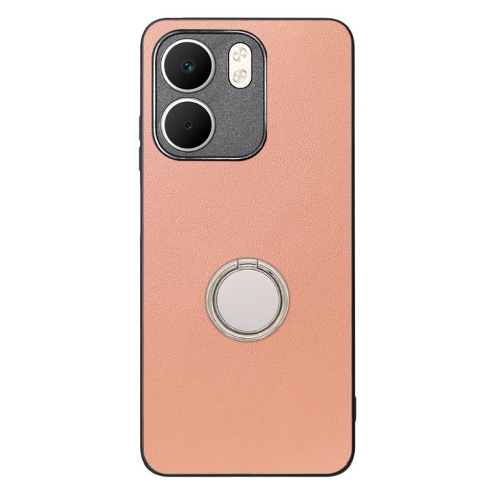 [ LOOF RING-SHELL (シンプル Ver.) ] OPPO A5x オッポ スマホケース 背面 ケース カバー ハードケース スマホリング リング付き 本革 ストラップホール [ OPPO A5x 用 ]