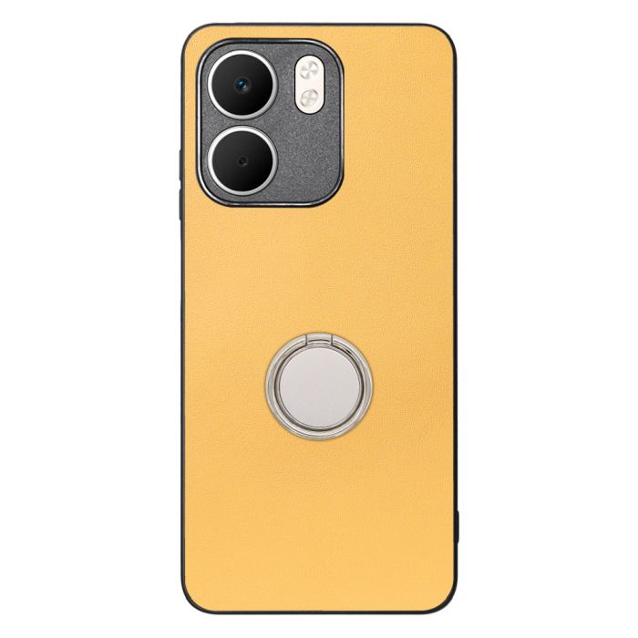 [ LOOF RING-SHELL (シンプル Ver.) ] OPPO A5x オッポ スマホケース 背面 ケース カバー ハードケース スマホリング リング付き 本革 ストラップホール [ OPPO A5x 用 ]