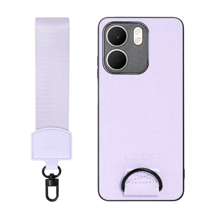[ LOOF STRAP-SHELL (ショートVer.) ] OPPO A5x オッポ スマホケース 背面 ケース カバー ハードケース ハンドストラップ  本革 [ OPPO A5x ]