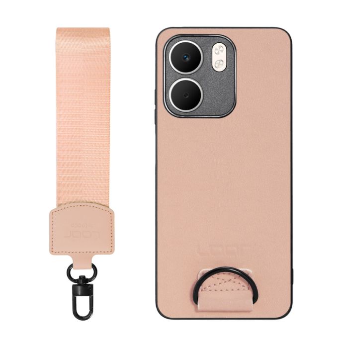 [ LOOF STRAP-SHELL (ショートVer.) ] OPPO A5x オッポ スマホケース 背面 ケース カバー ハードケース ハンドストラップ  本革 [ OPPO A5x ]