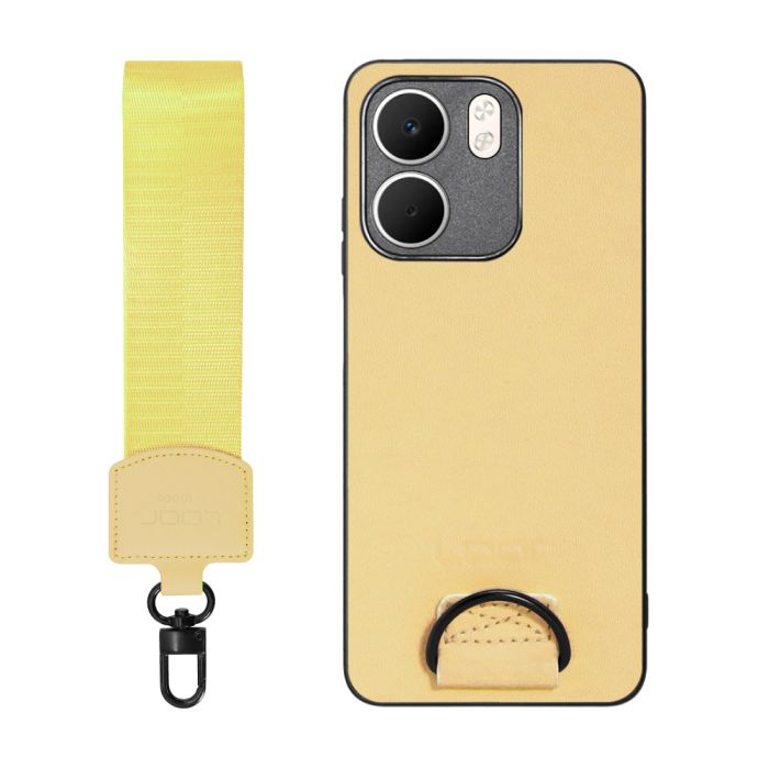 [ LOOF STRAP-SHELL (ショートVer.) ] OPPO A5x オッポ スマホケース 背面 ケース カバー ハードケース ハンドストラップ  本革 [ OPPO A5x ]