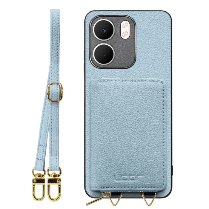 [ LOOF LUXURY-SHELL POUCH ] OPPO A5x オッポ ケース ショルダー スマホショルダー 背面 収納 ポーチ付き カバー スマホケース ストラップ 本革 [ OPPO A5x 用 ]