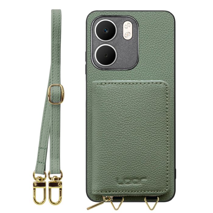 [ LOOF LUXURY-SHELL POUCH ] OPPO A5x オッポ ケース ショルダー スマホショルダー 背面 収納 ポーチ付き カバー スマホケース ストラップ 本革 [ OPPO A5x 用 ]