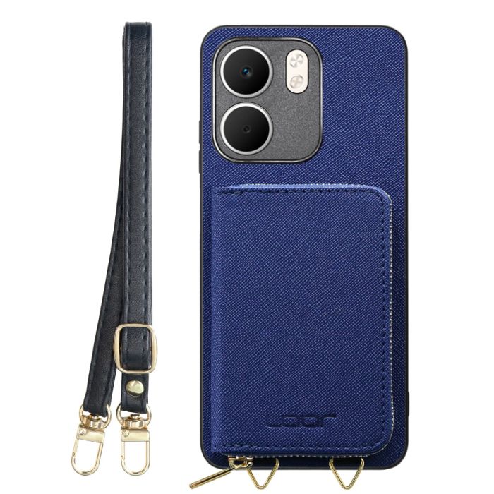 [ LOOF CASUAL-SHELL POUCH ] OPPO A5x オッポ ケース ショルダー スマホショルダー 背面 収納 ポーチ付き カバー スマホケース ストラップ レザー [ OPPO A5x 用 ]