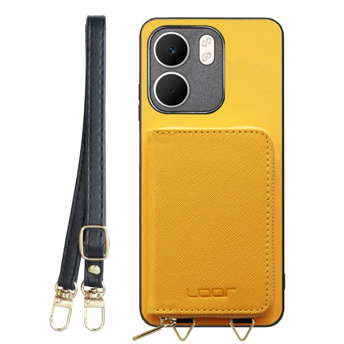 [ LOOF CASUAL-SHELL POUCH ] OPPO A5x オッポ ケース ショルダー スマホショルダー 背面 収納 ポーチ付き カバー スマホケース ストラップ レザー [ OPPO A5x 用 ]