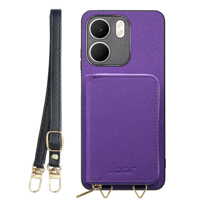 [ LOOF CASUAL-SHELL POUCH ] OPPO A5x オッポ ケース ショルダー スマホショルダー 背面 収納 ポーチ付き カバー スマホケース ストラップ レザー [ OPPO A5x 用 ]
