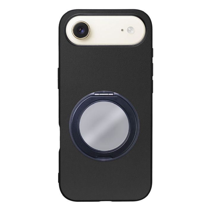 [ LOOF RING-SHELL (ミラー Ver.) ] iPhone Air iPhone Air アイフォン エア iPhoneAir スマホケース 背面 ケース カバー ミラー付きスマホリング スタンド 本革 レザー 落下防止  [ iPhone Air 用 ]