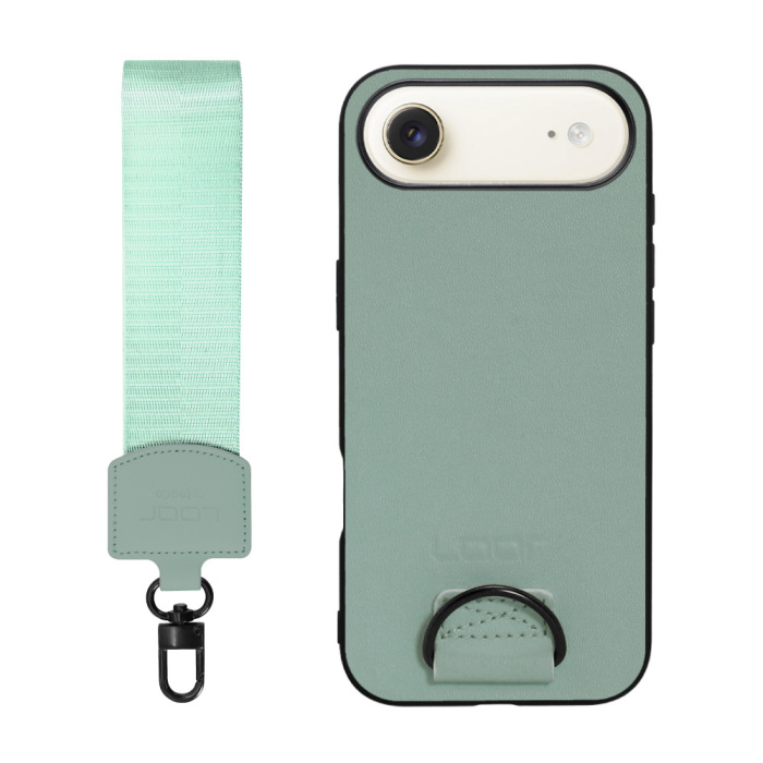 [ LOOF STRAP-SHELL (ショートVer.) ] iPhone Air iPhone Air アイフォン エア iPhoneAir スマホケース 背面 ケース カバー ハードケース ハンドストラップ  本革 [ iPhone Air 用 ]