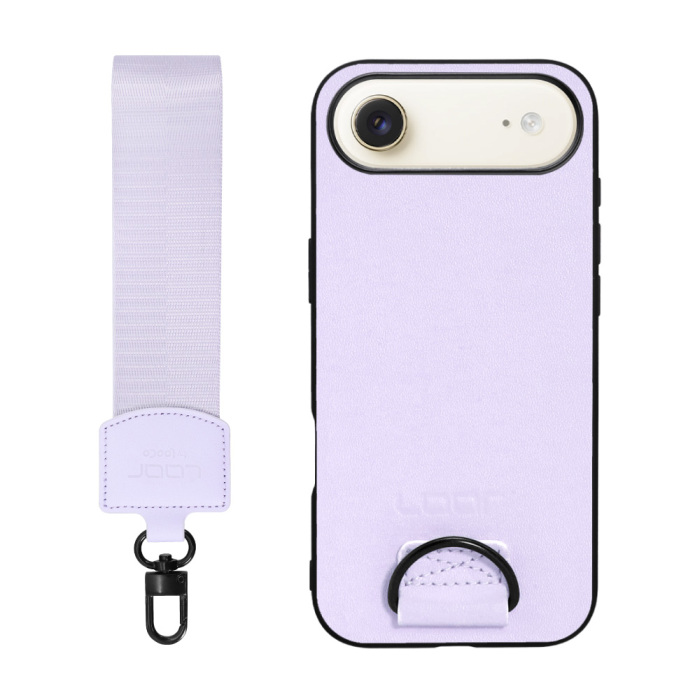 [ LOOF STRAP-SHELL (ショートVer.) ] iPhone Air iPhone Air アイフォン エア iPhoneAir スマホケース 背面 ケース カバー ハードケース ハンドストラップ  本革 [ iPhone Air 用 ]