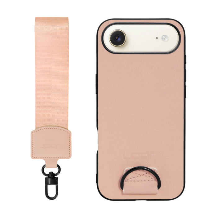 [ LOOF STRAP-SHELL (ショートVer.) ] iPhone Air iPhone Air アイフォン エア iPhoneAir スマホケース 背面 ケース カバー ハードケース ハンドストラップ  本革 [ iPhone Air 用 ]