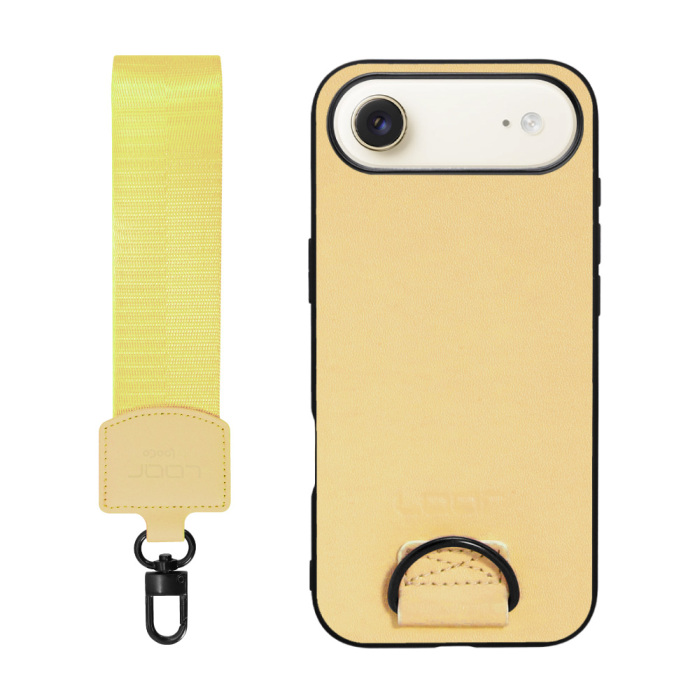 [ LOOF STRAP-SHELL (ショートVer.) ] iPhone Air iPhone Air アイフォン エア iPhoneAir スマホケース 背面 ケース カバー ハードケース ハンドストラップ  本革 [ iPhone Air 用 ]