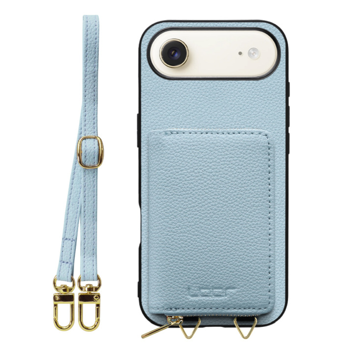 [ LOOF LUXURY-SHELL POUCH ] iPhone Air iPhone Air アイフォン エア iPhoneAir ケース ショルダー スマホショルダー 背面 収納 ポーチ付き カバー スマホケース ストラップ 本革 [ iPhone Air 用 ]