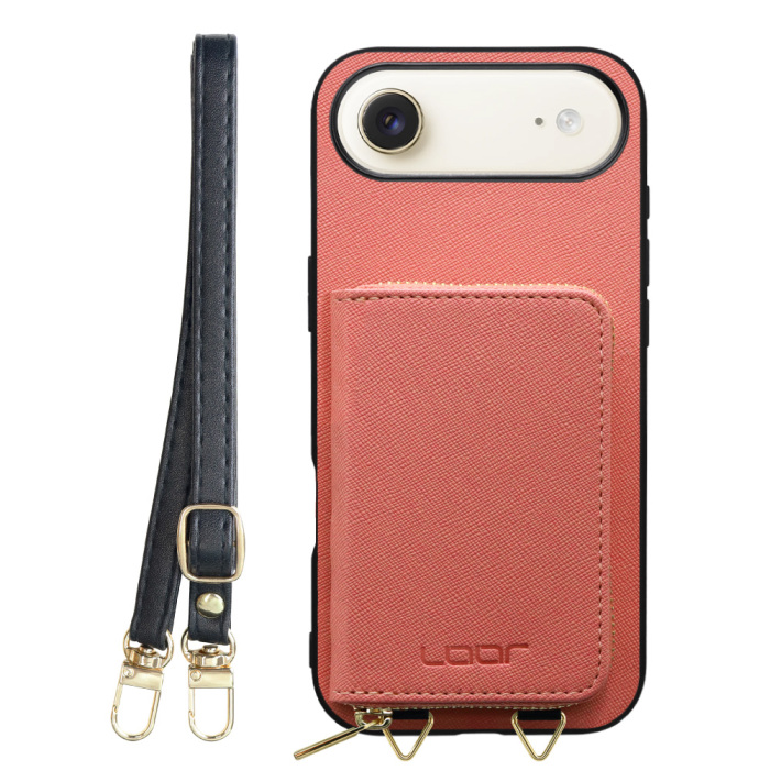 [ LOOF CASUAL-SHELL POUCH ] iPhone Air iPhone Air アイフォン エア iPhoneAir ケース ショルダー スマホショルダー 背面 収納 ポーチ付き カバー スマホケース ストラップ レザー [ iPhone Air 用 ]
