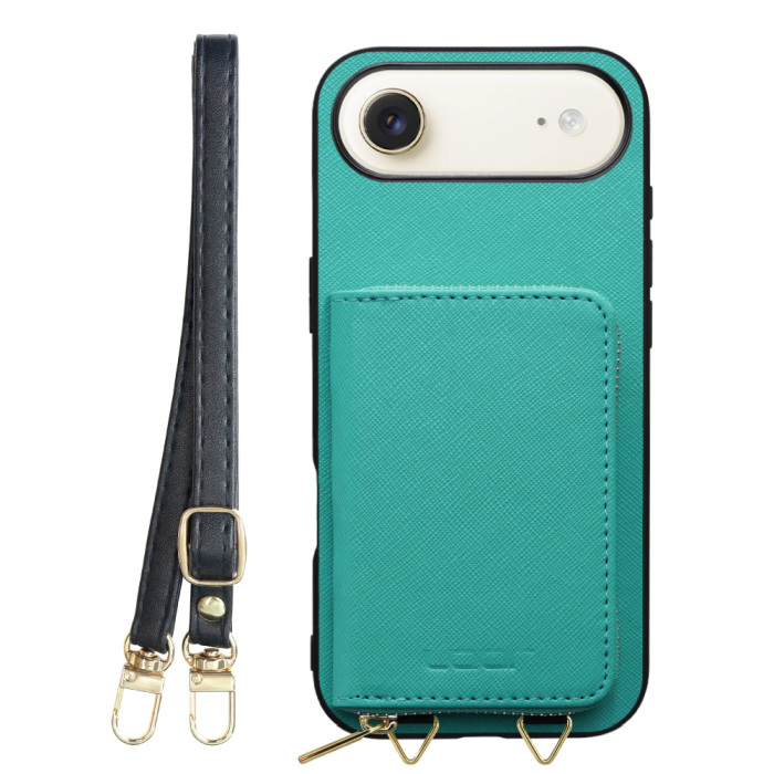 [ LOOF CASUAL-SHELL POUCH ] iPhone Air iPhone Air アイフォン エア iPhoneAir ケース ショルダー スマホショルダー 背面 収納 ポーチ付き カバー スマホケース ストラップ レザー [ iPhone Air 用 ]
