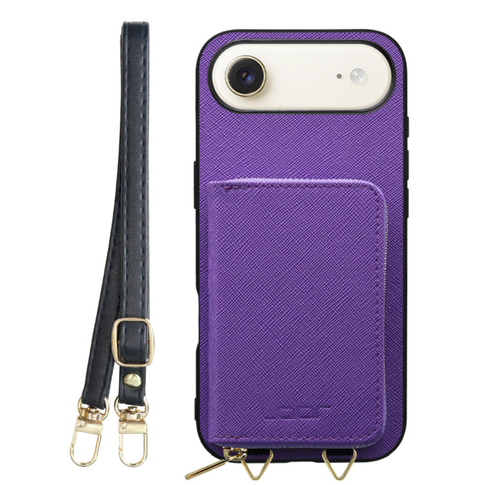 [ LOOF CASUAL-SHELL POUCH ] iPhone Air iPhone Air アイフォン エア iPhoneAir ケース ショルダー スマホショルダー 背面 収納 ポーチ付き カバー スマホケース ストラップ レザー [ iPhone Air 用 ]
