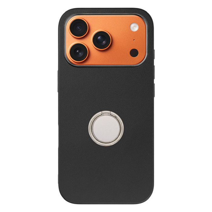 [ LOOF RING-SHELL (シンプル Ver.) ] iPhone 17 Pro iPhone17 Pro アイフォン17 プロ スマホケース 背面 ケース カバー ハードケース スマホリング リング付き 本革 ストラップホール [ iPhone 17 Pro 用 ]