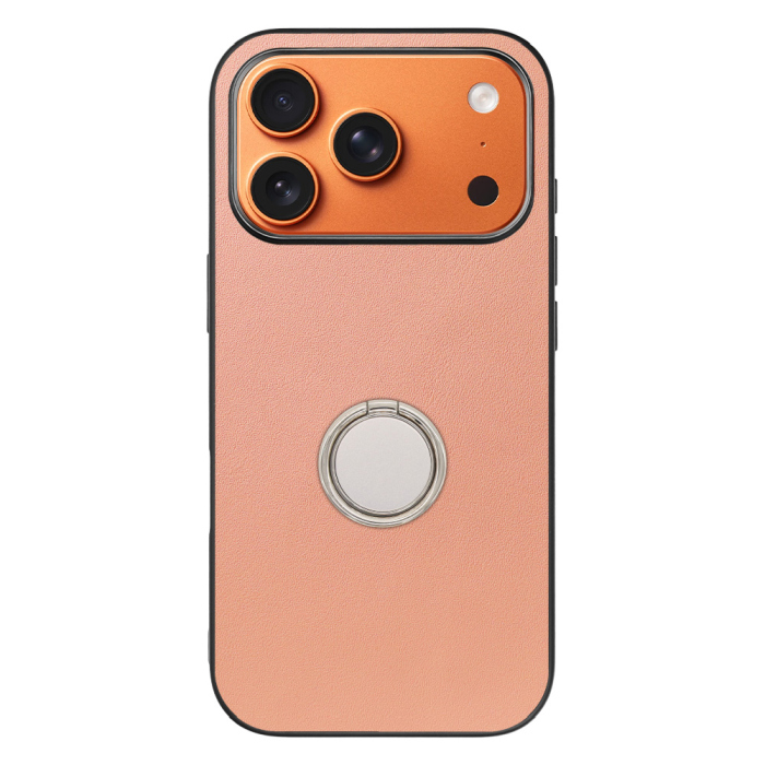 [ LOOF RING-SHELL (シンプル Ver.) ] iPhone 17 Pro iPhone17 Pro アイフォン17 プロ スマホケース 背面 ケース カバー ハードケース スマホリング リング付き 本革 ストラップホール [ iPhone 17 Pro 用 ]