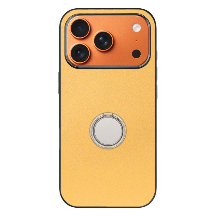 [ LOOF RING-SHELL (シンプル Ver.) ] iPhone 17 Pro iPhone17 Pro アイフォン17 プロ スマホケース 背面 ケース カバー ハードケース スマホリング リング付き 本革 ストラップホール [ iPhone 17 Pro 用 ]