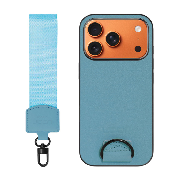 [ LOOF STRAP-SHELL (ショートVer.) ] iPhone 17 Pro iPhone17 Pro アイフォン17 プロ スマホケース 背面 ケース カバー ハードケース ハンドストラップ  本革 [ iPhone 17 Pro 用 ]