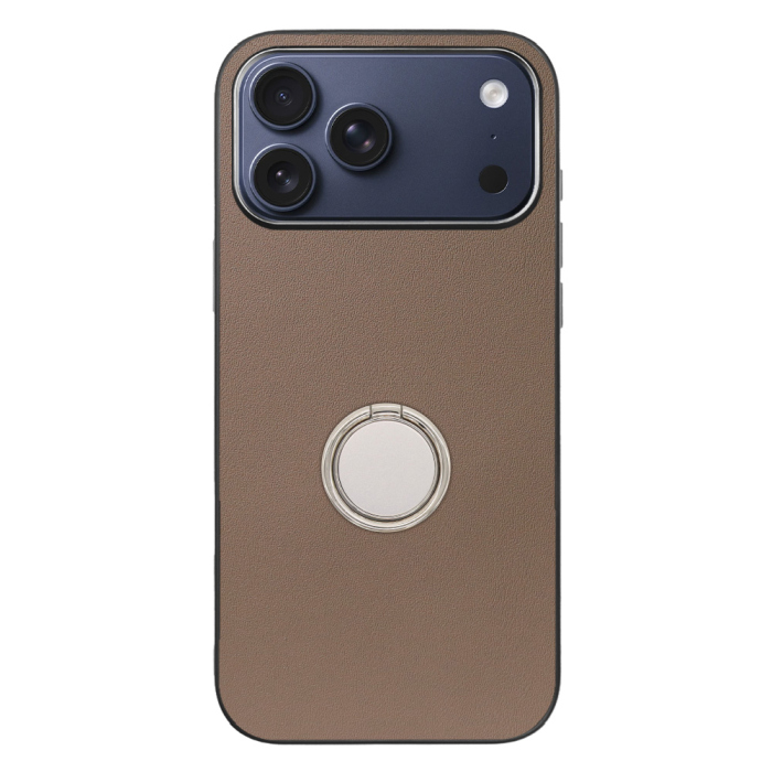 [ LOOF RING-SHELL (シンプル Ver.) ] iPhone 17 Pro Max iPhone17 Pro Max アイフォン17 プロ マックス スマホケース 背面 ケース カバー ハードケース スマホリング リング付き 本革 ストラップホール [ iPhone 17 Pro Max 用 ]