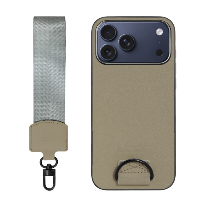 [ LOOF STRAP-SHELL (ショートVer.) ] iPhone 17 Pro Max iPhone17 Pro Max アイフォン17 プロ マックス スマホケース 背面 ケース カバー ハードケース ハンドストラップ  本革 [ iPhone 17 Pro Max 用 ]