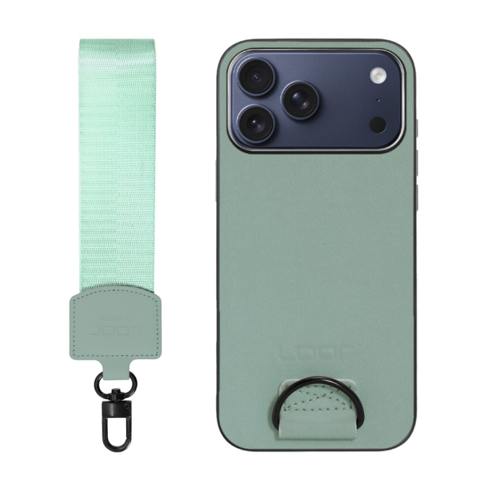 [ LOOF STRAP-SHELL (ショートVer.) ] iPhone 17 Pro Max iPhone17 Pro Max アイフォン17 プロ マックス スマホケース 背面 ケース カバー ハードケース ハンドストラップ  本革 [ iPhone 17 Pro Max 用 ]