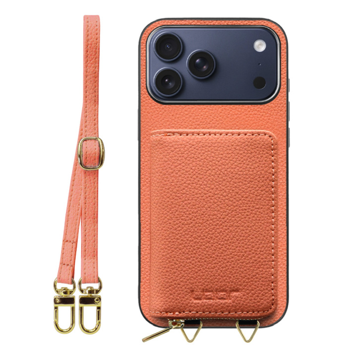 [ LOOF LUXURY-SHELL POUCH ] iPhone 17 Pro Max iPhone17 Pro Max アイフォン17 プロ マックス ケース ショルダー スマホショルダー 背面 収納 ポーチ付き カバー スマホケース ストラップ 本革 [ iPhone 17 Pro Max 用 ]