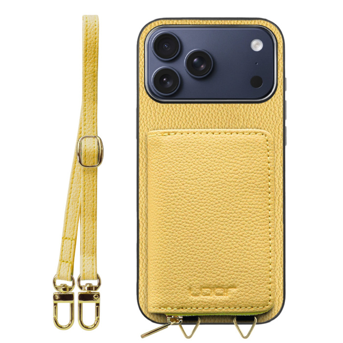 [ LOOF LUXURY-SHELL POUCH ] iPhone 17 Pro Max iPhone17 Pro Max アイフォン17 プロ マックス ケース ショルダー スマホショルダー 背面 収納 ポーチ付き カバー スマホケース ストラップ 本革 [ iPhone 17 Pro Max 用 ]