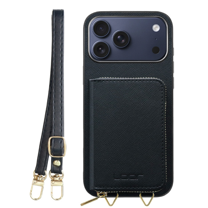 [ LOOF CASUAL-SHELL POUCH ] iPhone 17 Pro Max iPhone17 Pro Max アイフォン17 プロ マックス ケース ショルダー スマホショルダー 背面 収納 ポーチ付き カバー スマホケース ストラップ レザー [ iPhone 17 Pro Max 用 ]
