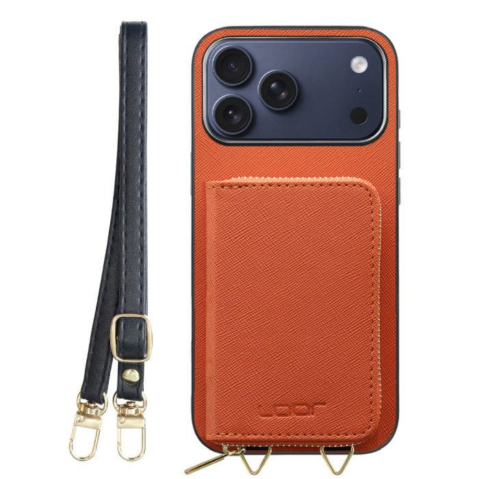[ LOOF CASUAL-SHELL POUCH ] iPhone 17 Pro Max iPhone17 Pro Max アイフォン17 プロ マックス ケース ショルダー スマホショルダー 背面 収納 ポーチ付き カバー スマホケース ストラップ レザー [ iPhone 17 Pro Max 用 ]