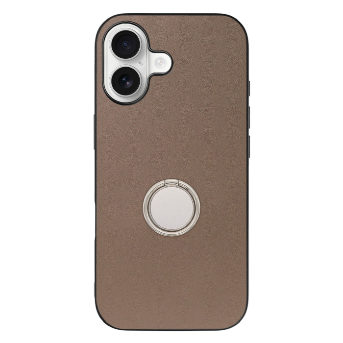 [ LOOF RING-SHELL (シンプル Ver.) ] iPhone 17 iPhone17 アイフォン17 iPhone 17 アイフォン 17 スマホケース 背面 ケース カバー ハードケース スマホリング リング付き 本革 ストラップホール [ iPhone 17 用 ]