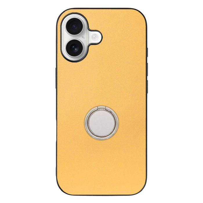 [ LOOF RING-SHELL (シンプル Ver.) ] iPhone 17 iPhone17 アイフォン17 iPhone 17 アイフォン 17 スマホケース 背面 ケース カバー ハードケース スマホリング リング付き 本革 ストラップホール [ iPhone 17 用 ]