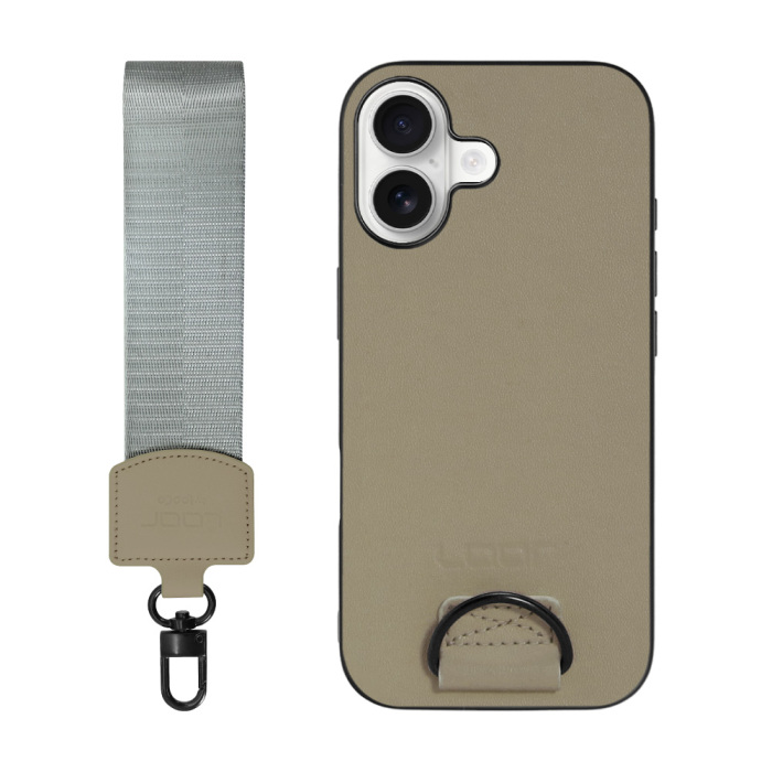 [ LOOF STRAP-SHELL (ショートVer.) ] iPhone 17 iPhone17 アイフォン17 iPhone 17 アイフォン 17 スマホケース 背面 ケース カバー ハードケース ハンドストラップ  本革 [ iPhone 17 用 ]