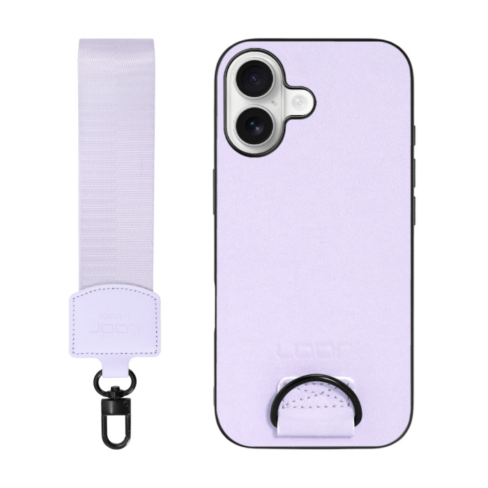 [ LOOF STRAP-SHELL (ショートVer.) ] iPhone 17 iPhone17 アイフォン17 iPhone 17 アイフォン 17 スマホケース 背面 ケース カバー ハードケース ハンドストラップ  本革 [ iPhone 17 用 ]