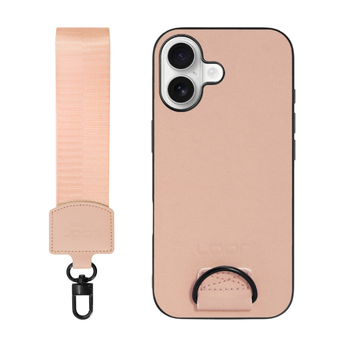 [ LOOF STRAP-SHELL (ショートVer.) ] iPhone 17 iPhone17 アイフォン17 iPhone 17 アイフォン 17 スマホケース 背面 ケース カバー ハードケース ハンドストラップ  本革 [ iPhone 17 用 ]