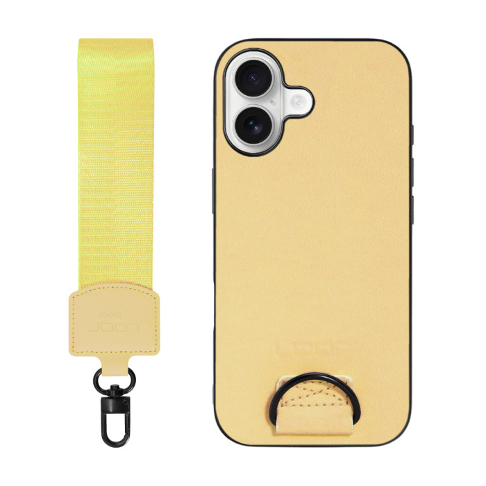 [ LOOF STRAP-SHELL (ショートVer.) ] iPhone 17 iPhone17 アイフォン17 iPhone 17 アイフォン 17 スマホケース 背面 ケース カバー ハードケース ハンドストラップ  本革 [ iPhone 17 用 ]