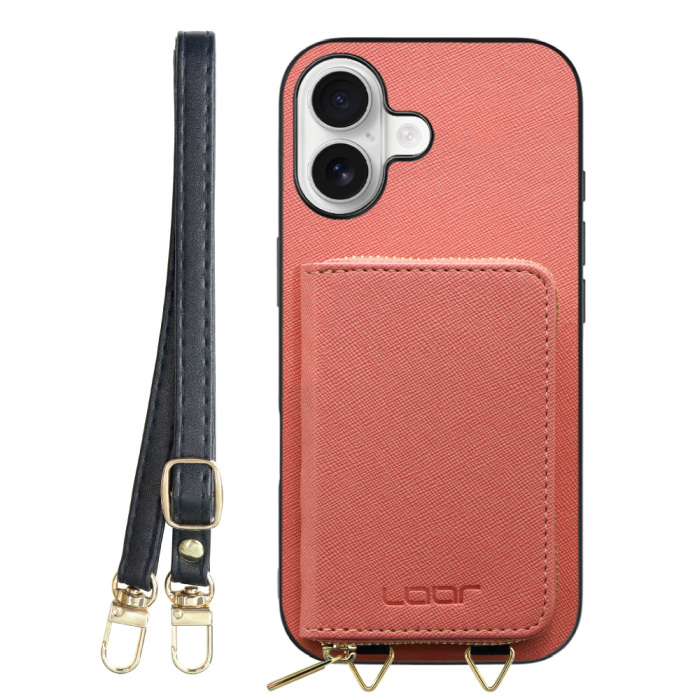 [ LOOF CASUAL-SHELL POUCH ] iPhone 17 iPhone17 アイフォン17 iPhone 17 アイフォン 17 ケース ショルダー スマホショルダー 背面 収納 ポーチ付き カバー スマホケース ストラップ レザー [ iPhone 17 用 ]