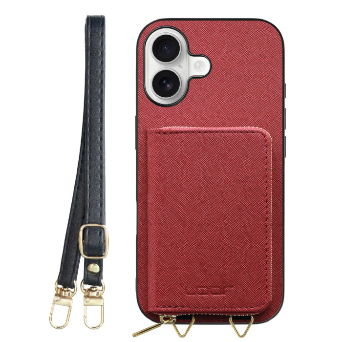 [ LOOF CASUAL-SHELL POUCH ] iPhone 17 iPhone17 アイフォン17 iPhone 17 アイフォン 17 ケース ショルダー スマホショルダー 背面 収納 ポーチ付き カバー スマホケース ストラップ レザー [ iPhone 17 用 ]