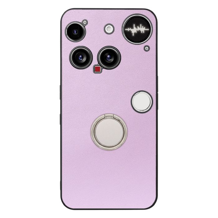 [ LOOF RING-SHELL (シンプル Ver.) ] Nothing Phone (3) ナッシングフォンスリー スマホケース 背面 ケース カバー ハードケース スマホリング リング付き 本革 ストラップホール [ Nothing Phone (3) 用 ]