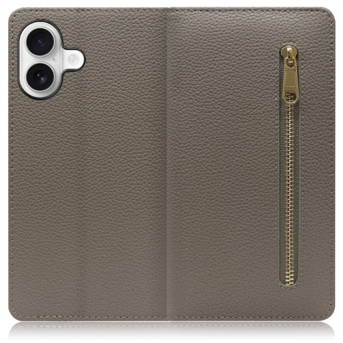 [ LOOF POCKET ] iPhone 17 iPhone17 アイフォン17 iPhone 17 アイフォン 17 スマホケース ケース カバー 手帳型ケース カード収納 本革 マグネットなし ベルトなし ポケット ファスナー [ iPhone 17 用 ]