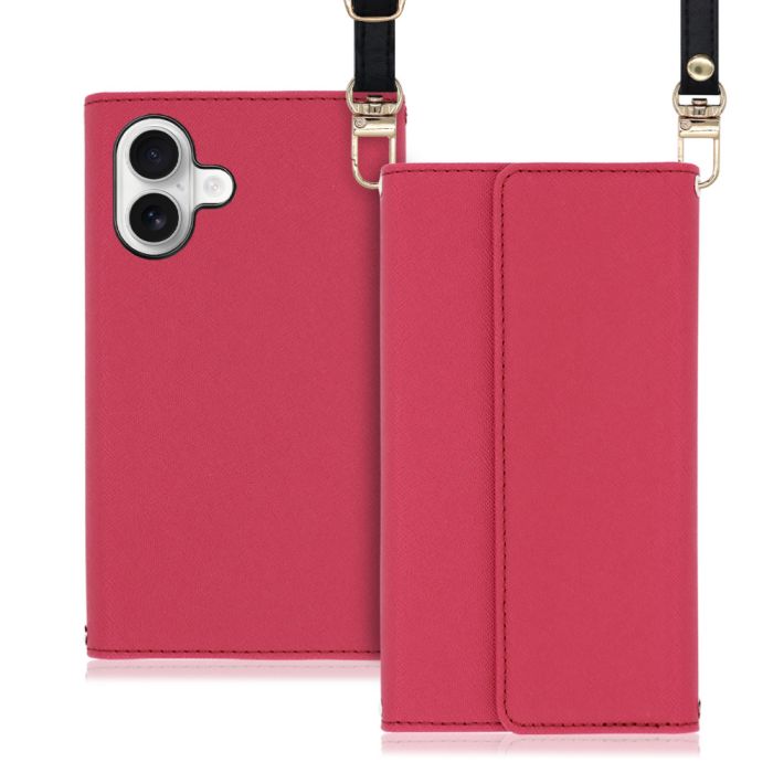 [ LOOF STRAP ] iPhone 17 iPhone17 アイフォン17 iPhone 17 アイフォン 17 スマホケース ケース カバー ショルダー スマホショルダー ストラップ 肩掛け 首掛け 手帳型ケース カード収納 マグネット付き [ iPhone 17 用 ]