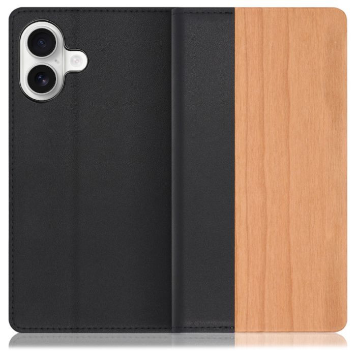 [ LOOF NATURE ] iPhone 17 iPhone17 アイフォン17 iPhone 17 アイフォン 17 スマホケース ケース カバー 手帳型ケース カード収納 マグネット付き 天然木 本革 ベルトなし [ iPhone 17 用 ]