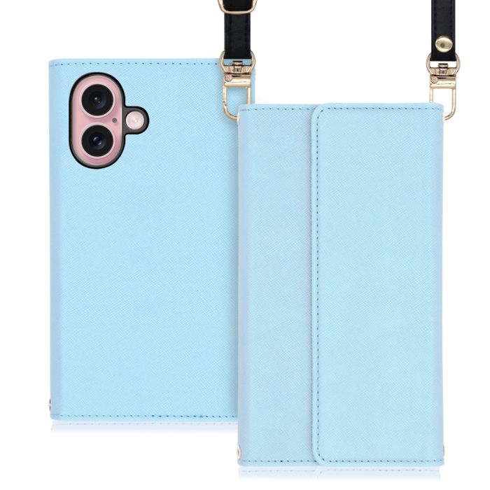 [ LOOF STRAP ] iPhone 16 iPhone16 アイフォン16 iPhone 16 アイフォン 16 スマホケース ケース カバー ショルダー スマホショルダー ストラップ 肩掛け 首掛け 手帳型ケース カード収納 マグネット付き [ iPhone 16 ]