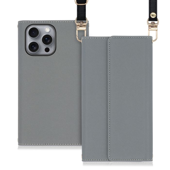 [ LOOF STRAP ] iPhone 16 Pro Max iPhone16 Pro Max アイフォン16 プロ マックス スマホケース ケース カバー ショルダー スマホショルダー ストラップ 肩掛け 首掛け 手帳型ケース カード収納 マグネット付き [ iPhone 16 Pro Max ]
