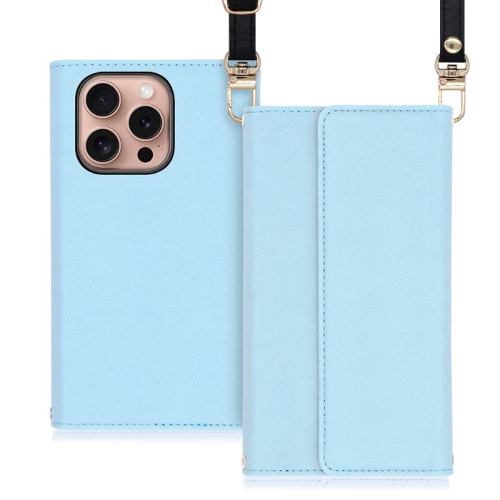 [ LOOF STRAP ] iPhone 16 Pro iPhone16 Pro アイフォン16 プロ スマホケース ケース カバー ショルダー スマホショルダー ストラップ 肩掛け 首掛け 手帳型ケース カード収納 マグネット付き [ iPhone 16 Pro ]