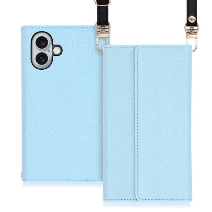 [ LOOF STRAP ] iPhone 16 Plus iPhone16 Plus アイフォン16 プラス  スマホケース ケース カバー ショルダー スマホショルダー ストラップ 肩掛け 首掛け 手帳型ケース カード収納 マグネット付き [ iPhone 16 Plus ]